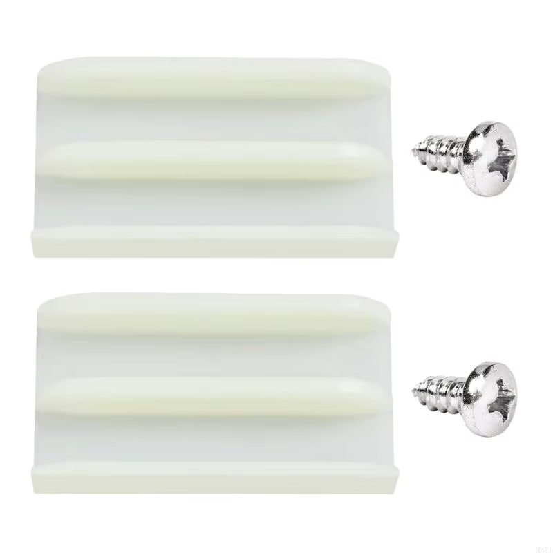 inférieur porte douche coulissante en plastique, avec vis, guidage porte douche adapté verre 7/16