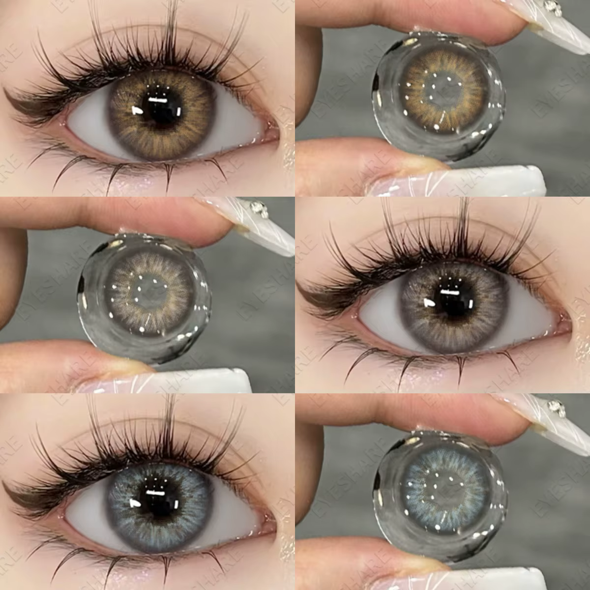 EYESHARE 1 paire de lentilles de contact de couleur naturelle pour les yeux