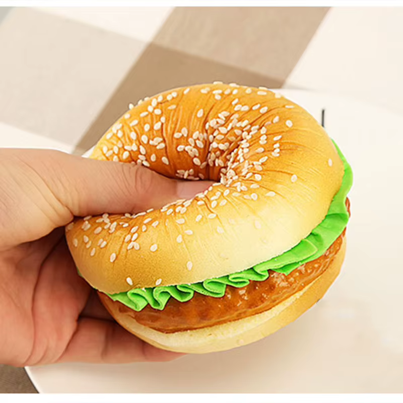 Hamburger artificiel faux pain, modèle alimentaire, présentoir de fenêtre de magasin de gâteaux, accessoires de photographie de cuisine, décor de Table