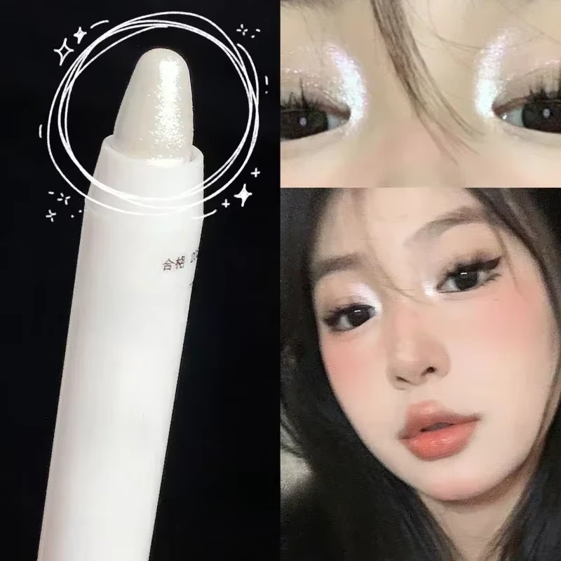 Stylo surligneur ver à soie blanc