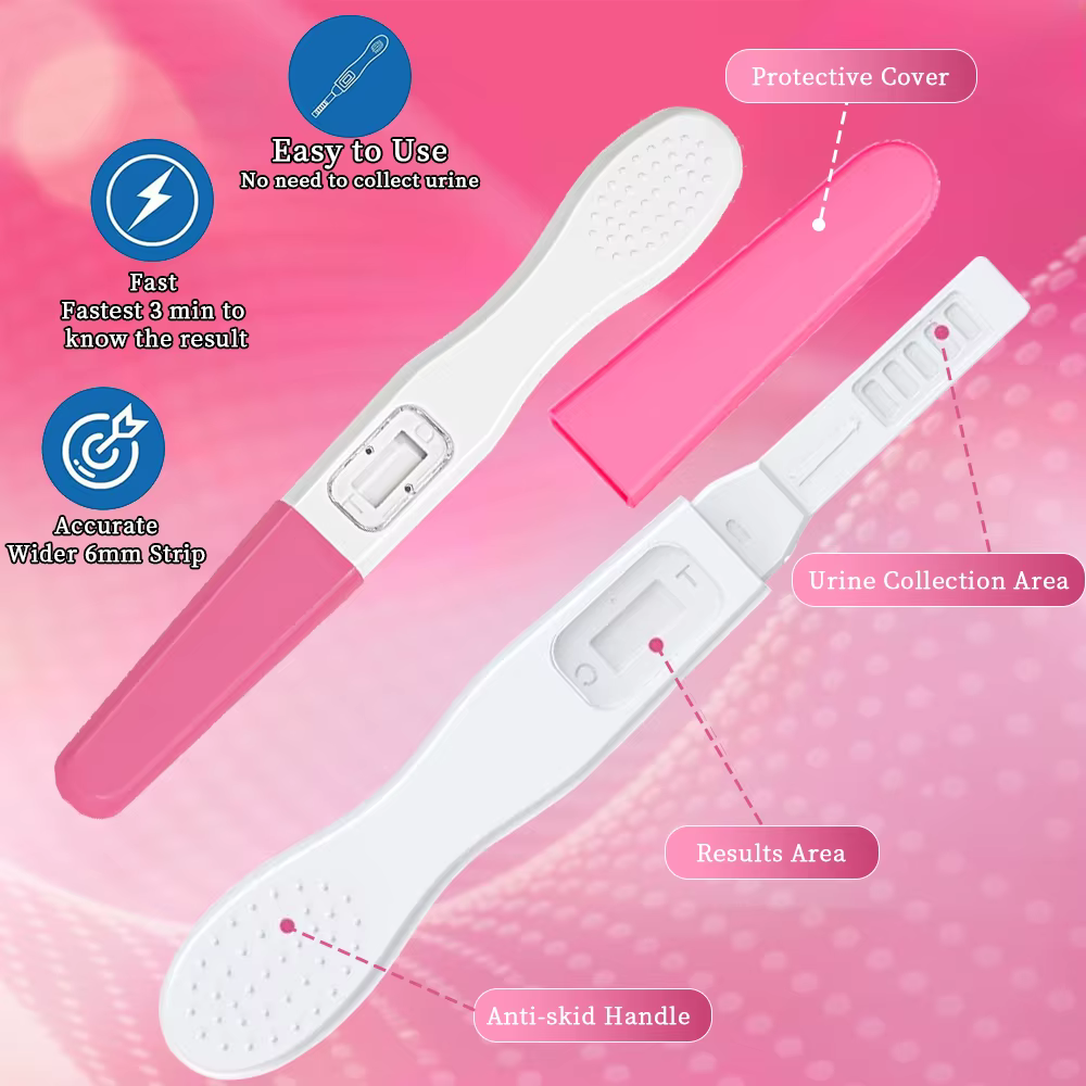 Test de grossesse précoce DEEPBLUE Midstream | Test HCG haute sensibilité 10 mUI/mL | Test de fertilité à domicile rapide et précis pour femmes
