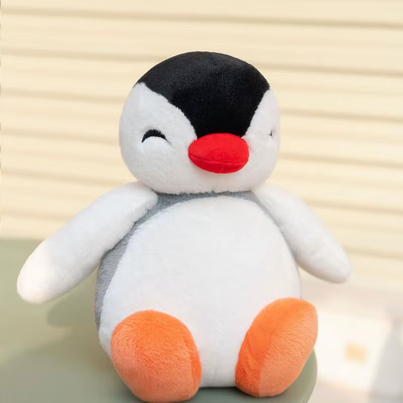 Youmai Officiel Pingu Pinga Poupée en peluche série assise, jouet en peluche doux à yeux ronds, décoration d'intérieur, cadeau pour collectionneurs
