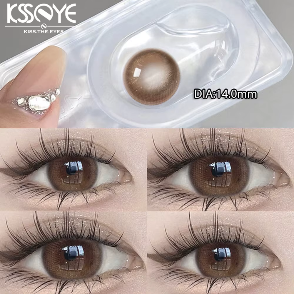 KSSEYE 1 paire de lentilles de Contact de couleur naturelle pour les yeux avec dioptrie de myopie maquillage