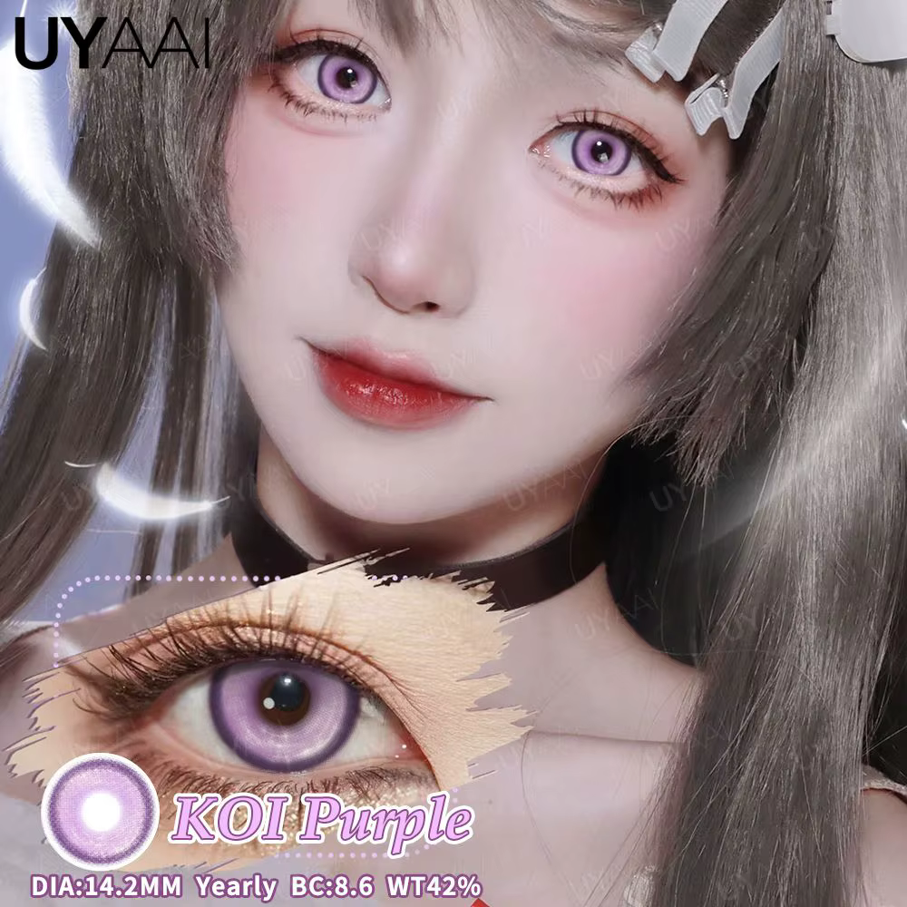 UYAAI 1 paire de lentilles de contact yeux violets série Anime Kitagawa Marin