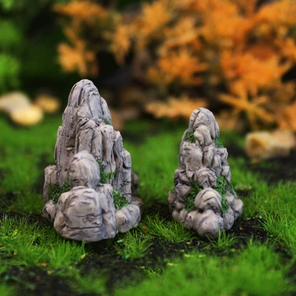 Ornements miniatures en résine pour rocailles, fausse montagne de simulation miniature, statue de montagne réaliste DIY, décoration pour aquarium