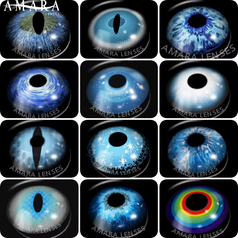 AMARA lentilles de Contact de couleur pour les yeux 1 paire Anime Cosplay