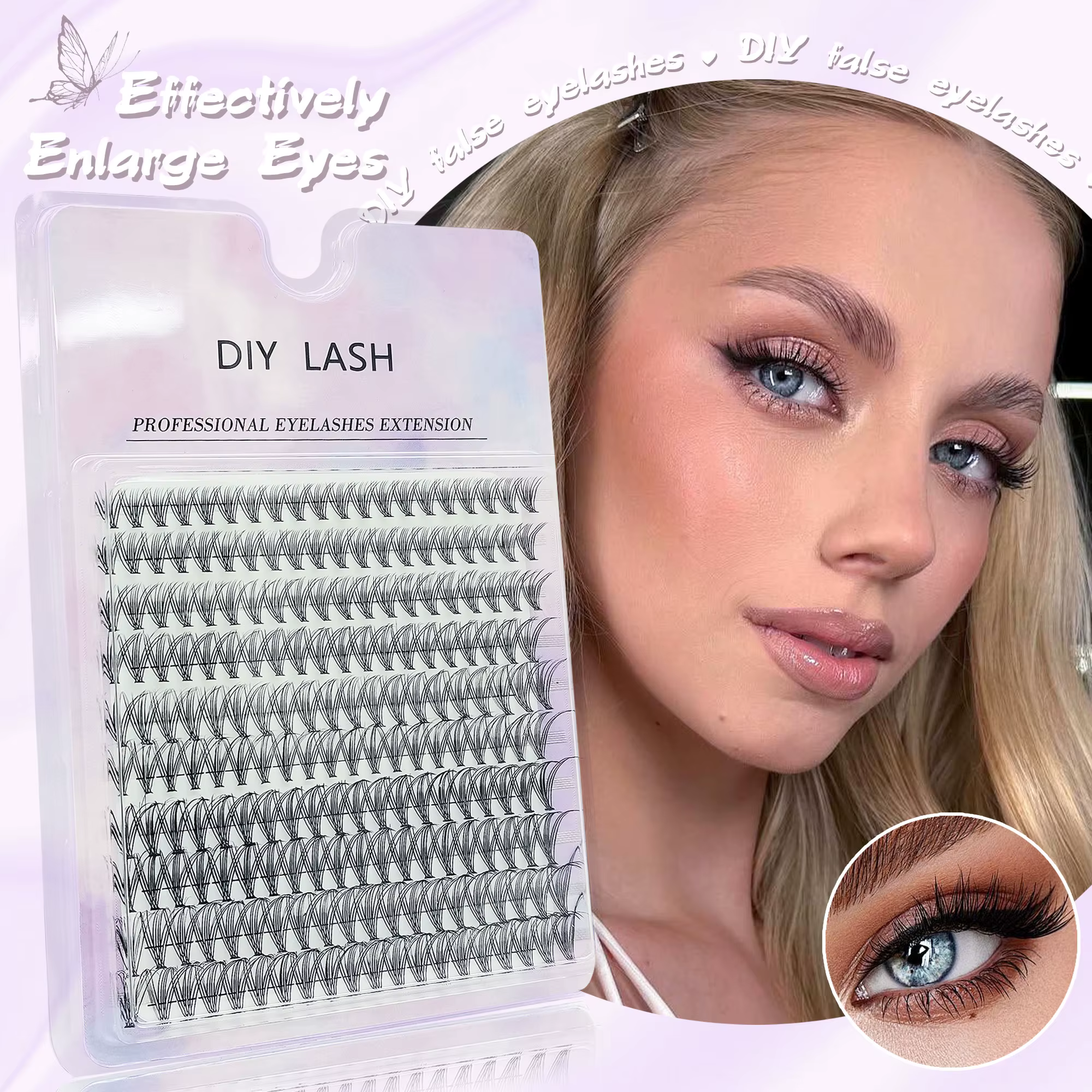 200 grappes de faux cils DIY - Boucle C/D