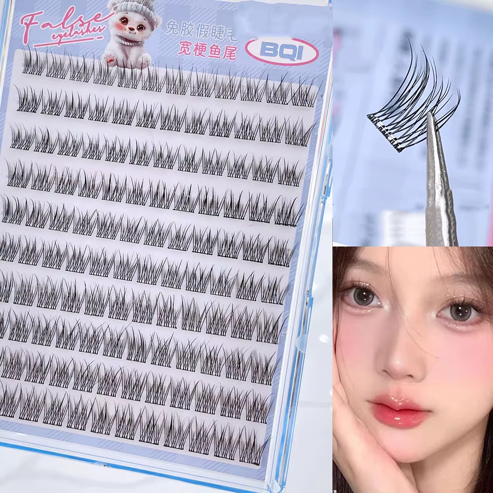10 rangées de faux cils de grande capacité sans colle