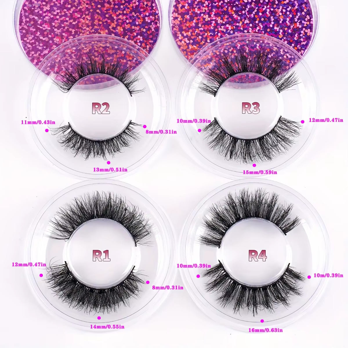20 paires 4 Styles vaporeux Faux vison