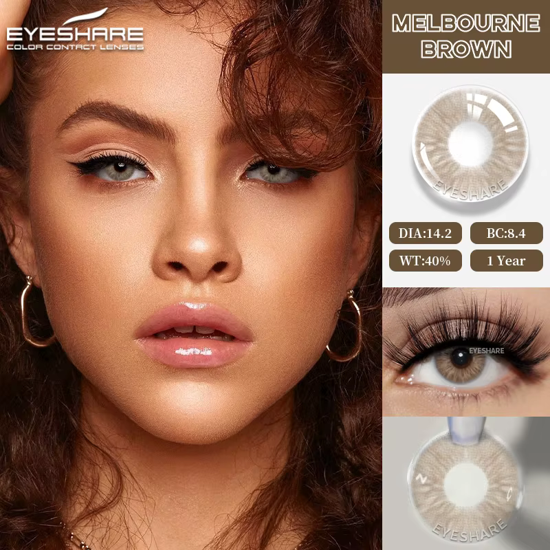 EYESHARE 1 paire de lentilles de contact de couleur naturelle belles pupilles