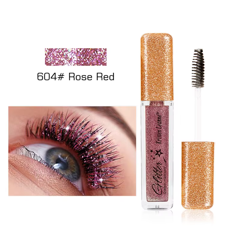 Mascara à paillettes or Rose