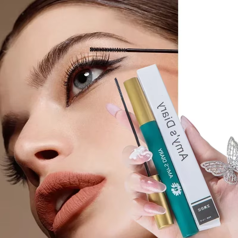 Mascara à cils imperméable sans taches marron naturel Curling brosse Fine