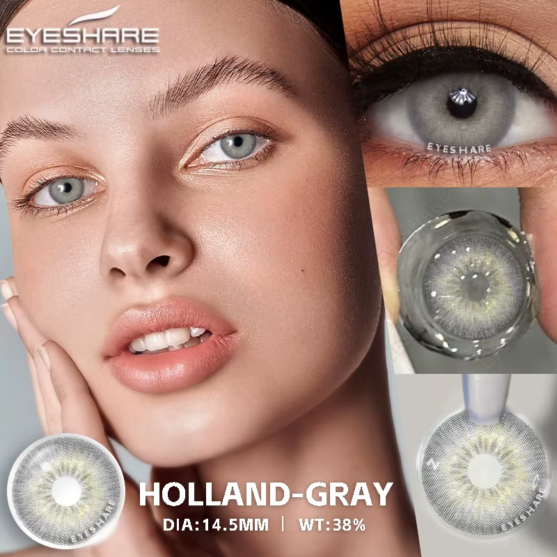 EYESHARE 1 Paire de Lentilles de Contact Colorées pour les Yeux