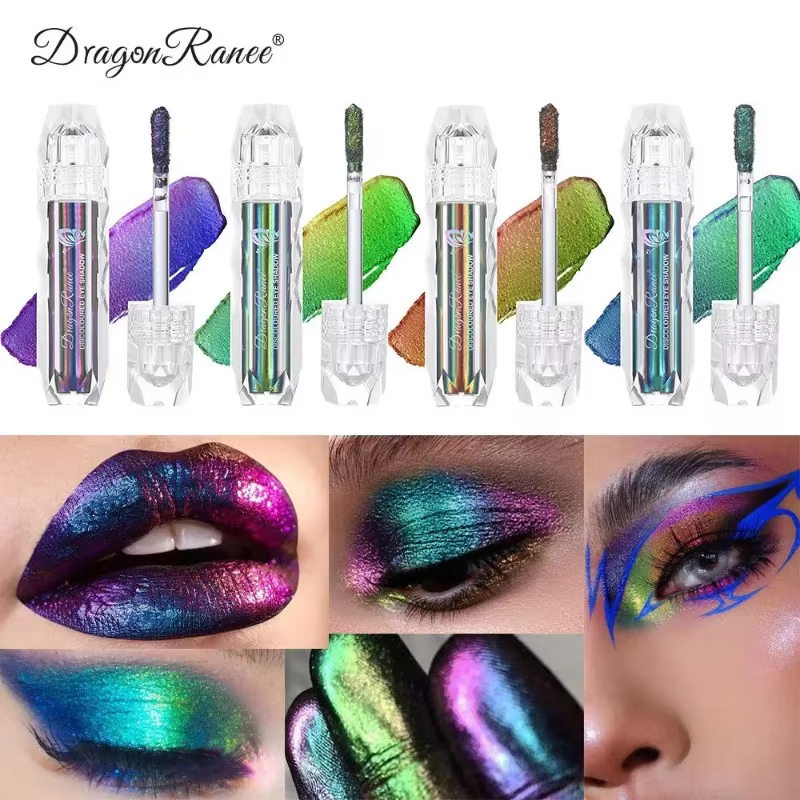 Chaméléon liquide fard à paupières métal caméléon maquillage brillant à lèvres miroitant Pigment paillettes ombre