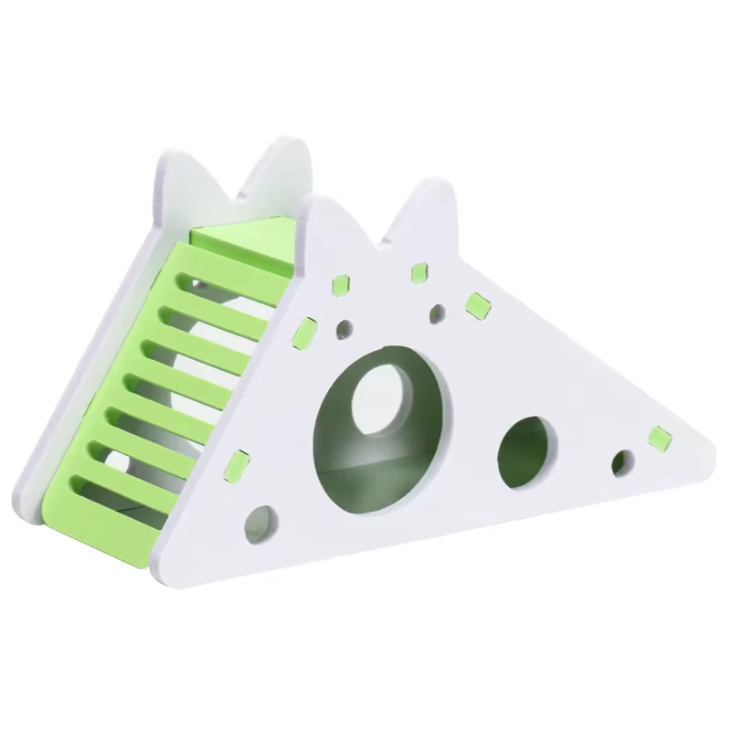 Jouet coulissant pour Hamster assemblé, cochon d'inde, ours doré, maison de Hamster colorée en bois, petits animaux, Cage, jouets, accessoires pour Hamster