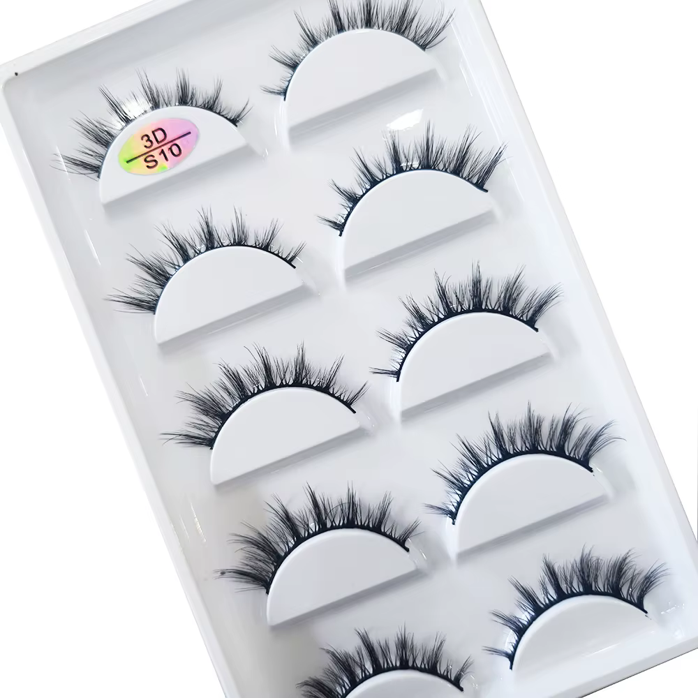 Nouveau 5 paires naturel 3D Faux Cils Maquillage vison