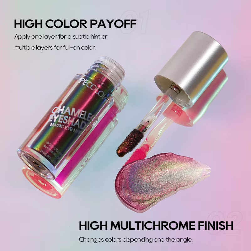 Pigments de changement de vitesse multi-chromes fard à paupières liquide caméléon