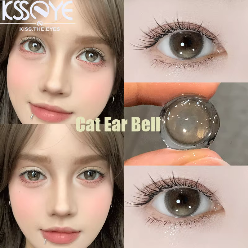 Kisseye 2 pièces nouveau style Contacts coloré degré de myopie lentille confortable et douce beauté des yeux élève expédition rapide annuelle