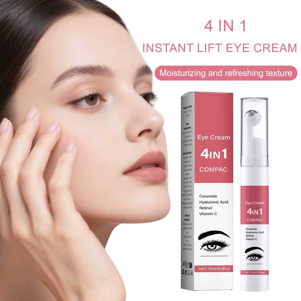 Crème pour les yeux 4 en 1 de 15 ml – Réduit les ridules