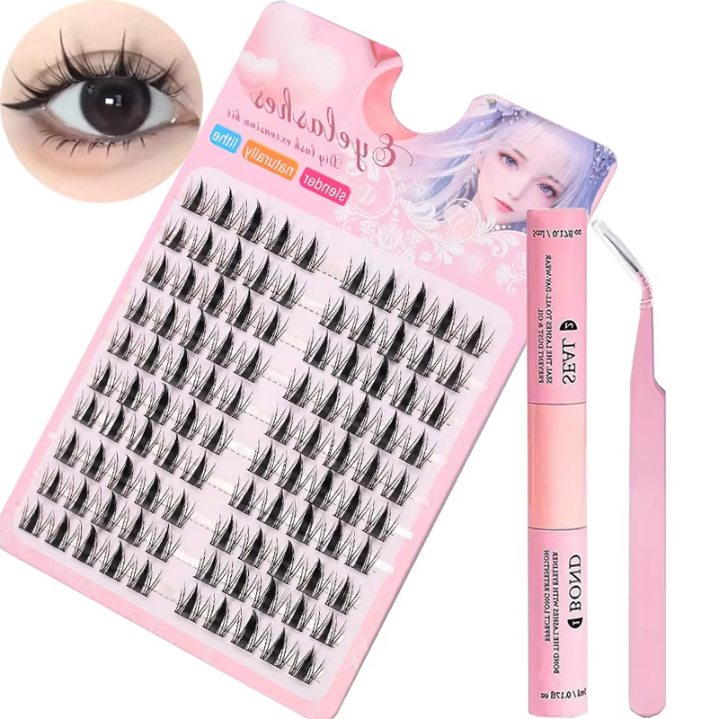 Kit de Faux Cils avec Adhésif et Scellant