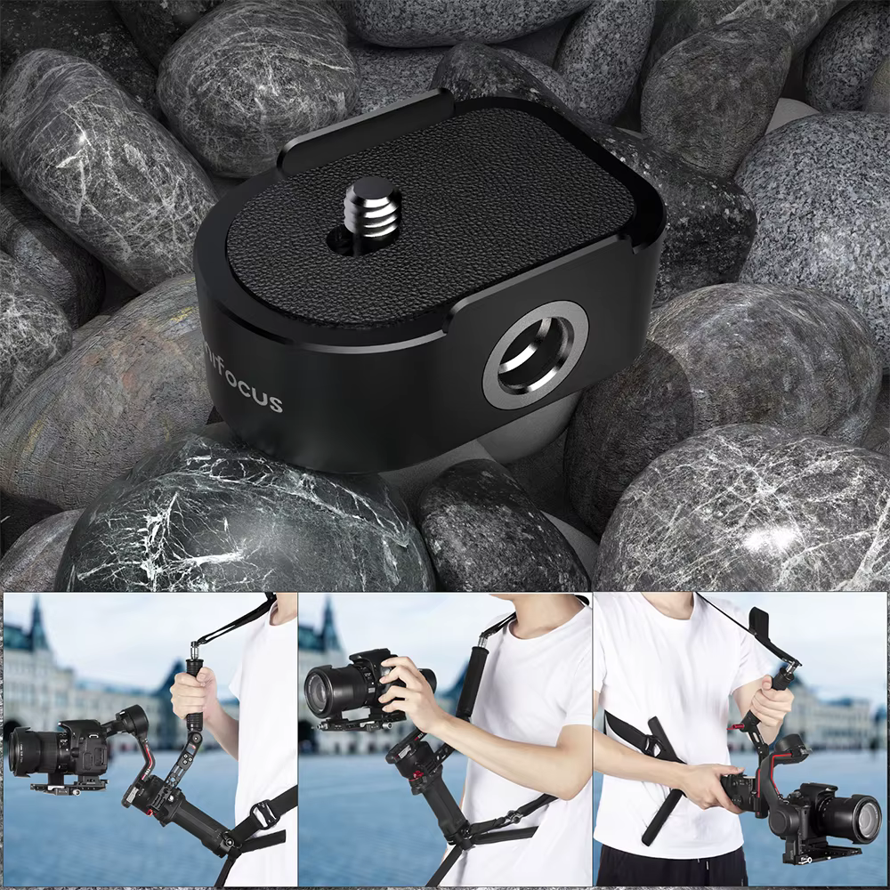 Base de poignée de batterie pour DJI RS 4 RS 3 RS 2, support d'extension de montage sur plaque de base avec prise QD, filetage 1/4 "et 3/8" pour la localisation Arri