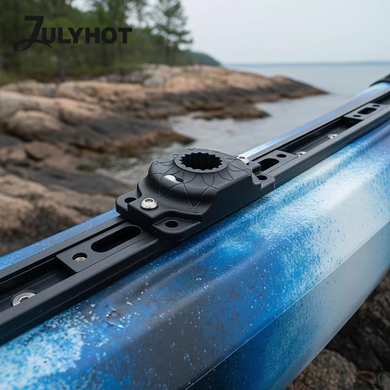 Base de montage robuste pour kayak, avec structure résistante à la rouille et à l'eau, installation facile, parfaite pour la pêche en kayak et le canoë.