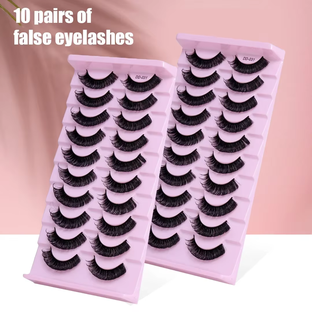 Faux cils à bande russe, extension pour les yeux, 10 paires