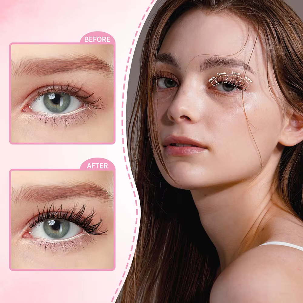 Extensions de cils uCoolMe Lashes Secret D Curl avec dissolvant de colle et de scellant