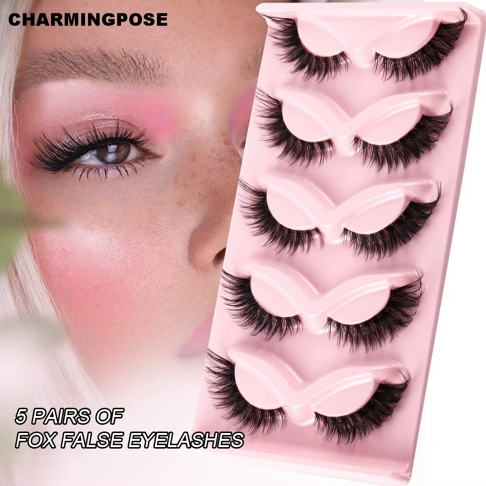 CHARMINGPOSE 5 paires de cils œil de chat | Faux