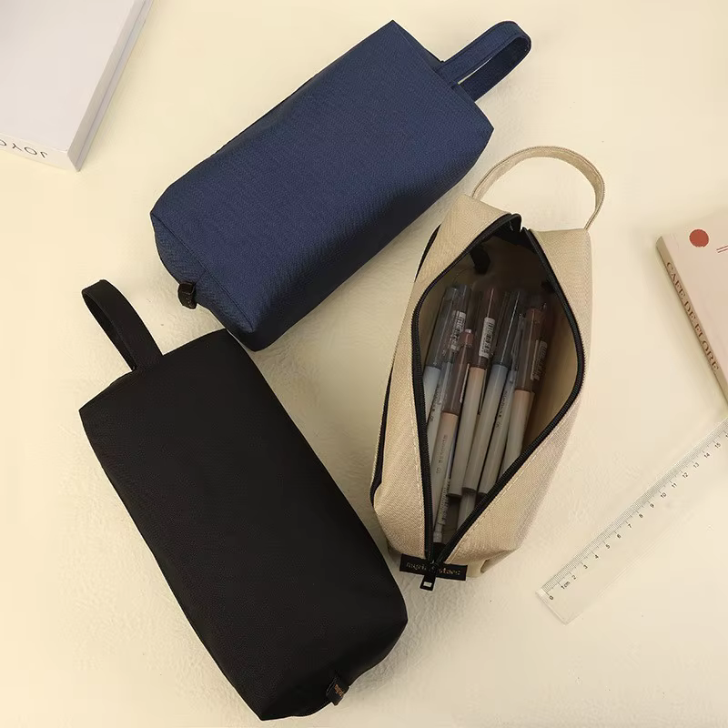 Trousse à crayons grande capacité, pochette à stylos esthétique, organiseur de papeterie de bureau, sac à crayons simple, robuste et multifonctionnel