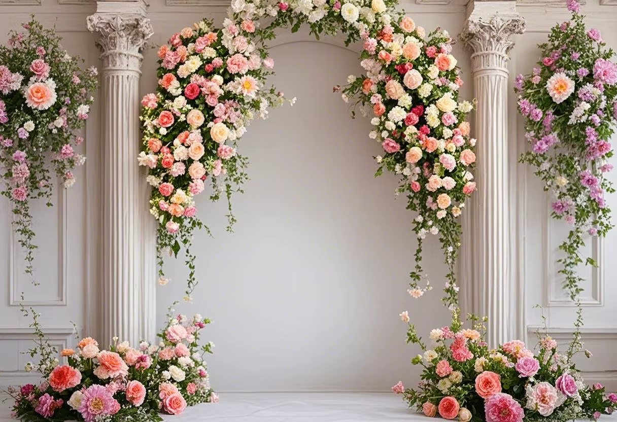 Arrière-plan de photographie de mariage pour filles, classique, violet, avec nœud Floral, pour spectacle de maternité, anniversaire, accessoires de Studio Photo