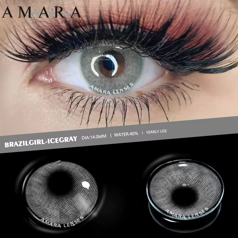 AMARA lentilles de Contact de couleur marron vert lentille yeux belle élève
