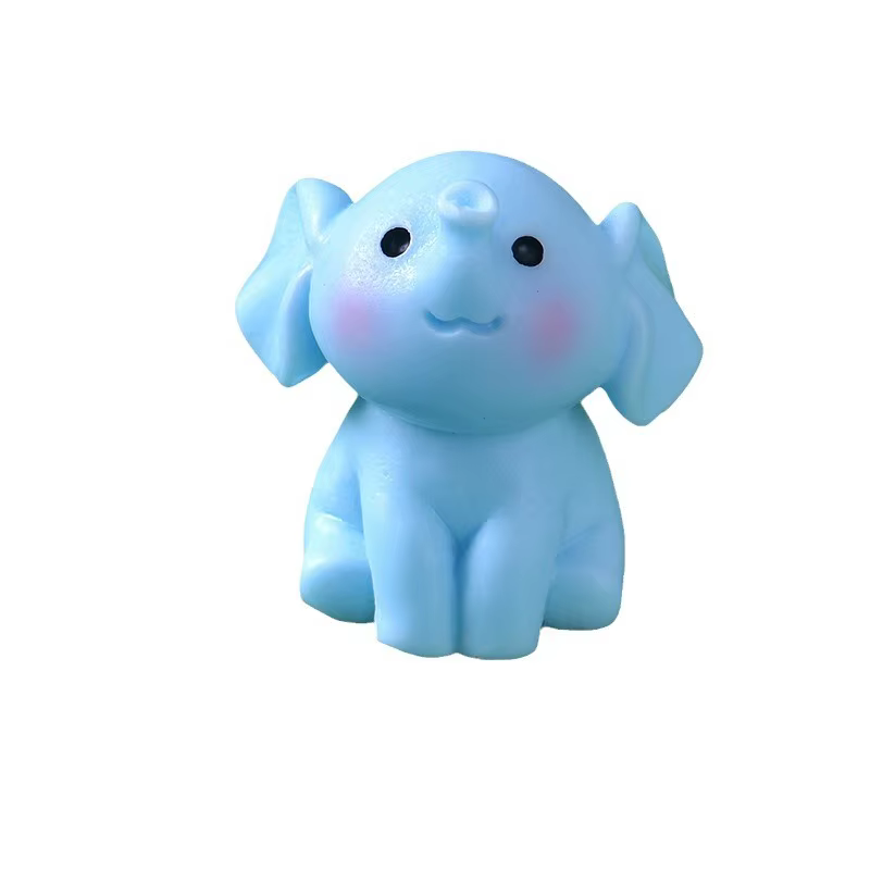 Dessin animé mignon éléphant bleu Micro paysage bureau ornements décoratifs Mini éléphant bricolage jardin maison décoration de bureau