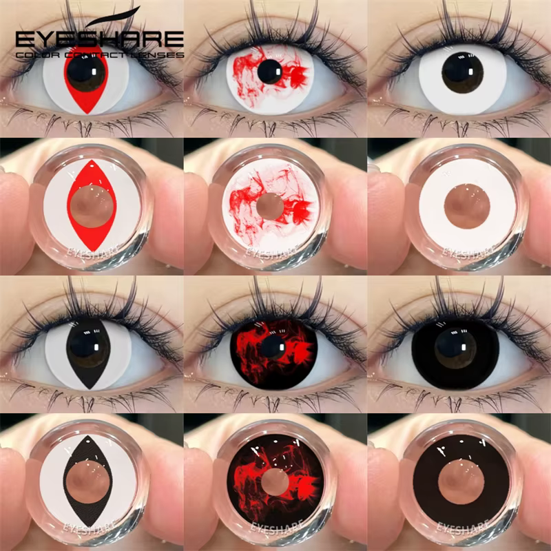 EYESHARE 1 paire de lentilles blanches Cosplay