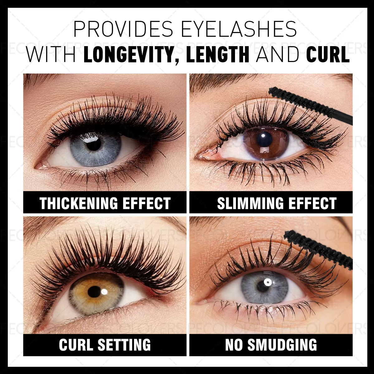 1PC Mascara pour cils en fibres 5D imperméable | Formule longue durée et résistante à la transpiration