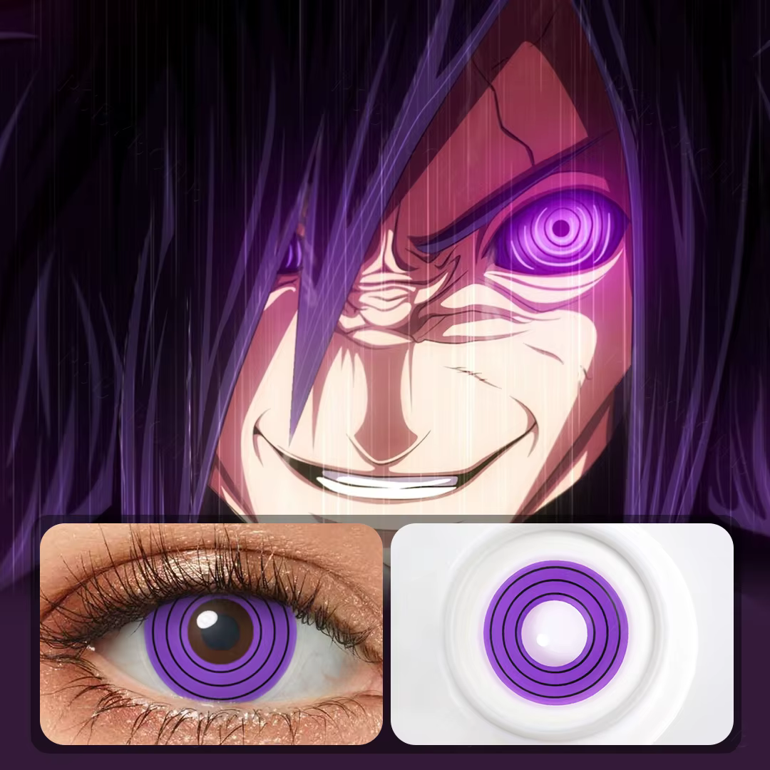 Pseyeche 14MM Sharingan Rinnegan Halloween lentilles de Contact Sclera