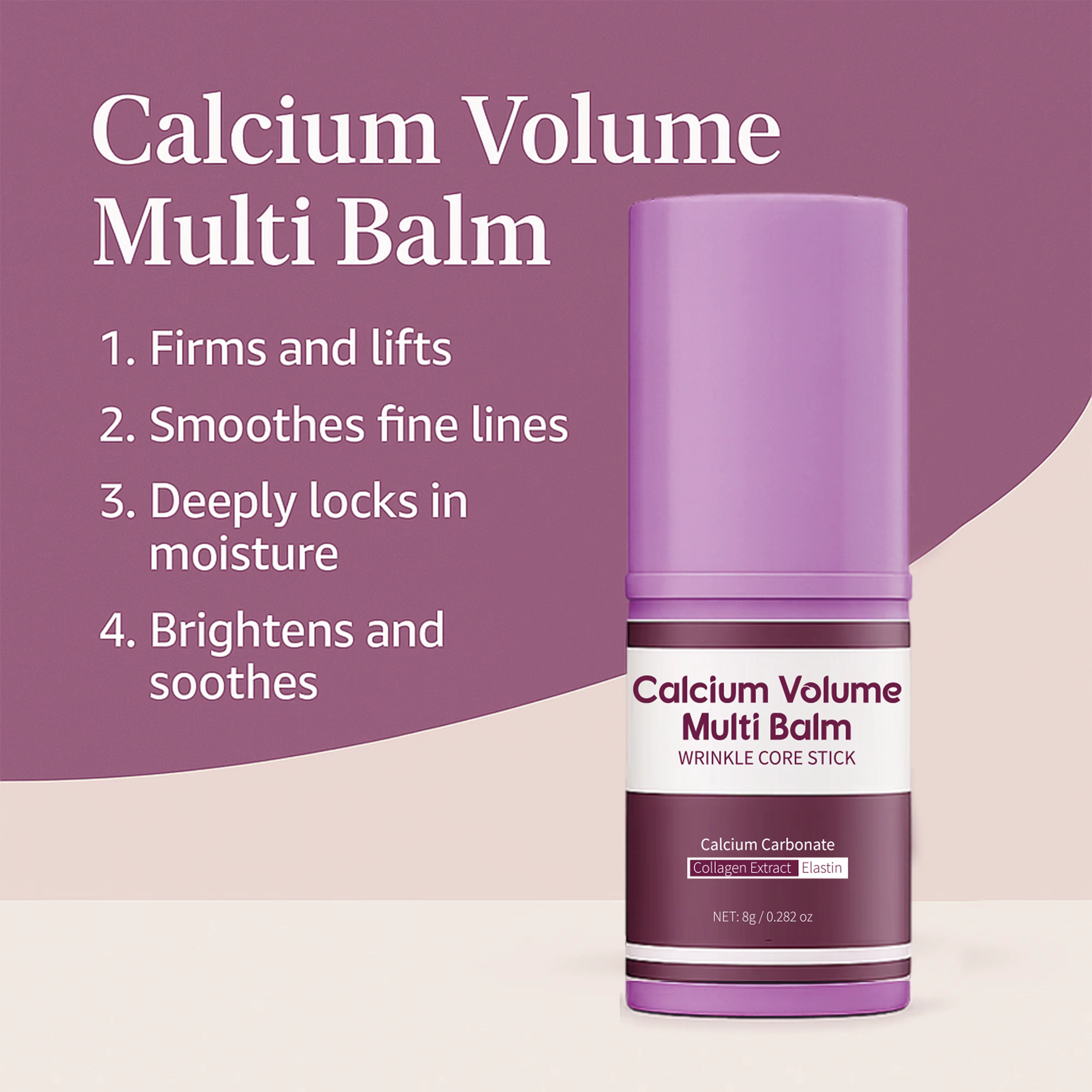 Baume multi-volume de calcium pour lisser les ridules
