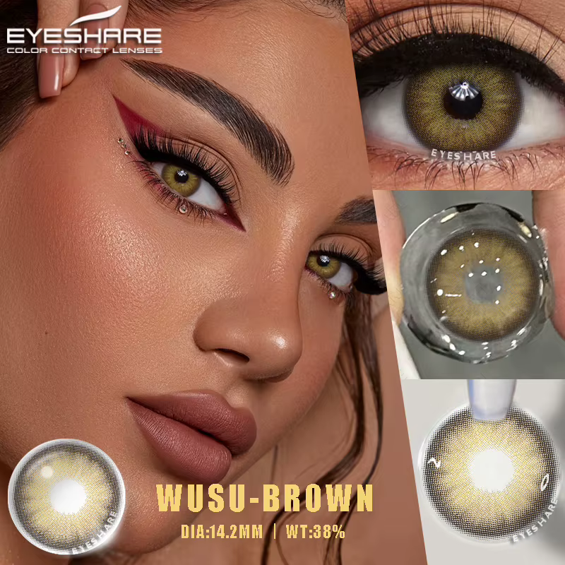 EYESHARE 1 Paire de Lentilles de Contact Colorées Marron