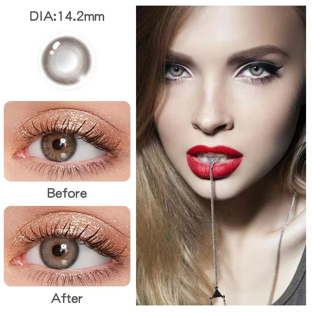 1 paire/2 pièces lentilles marron naturel de mode 14mm