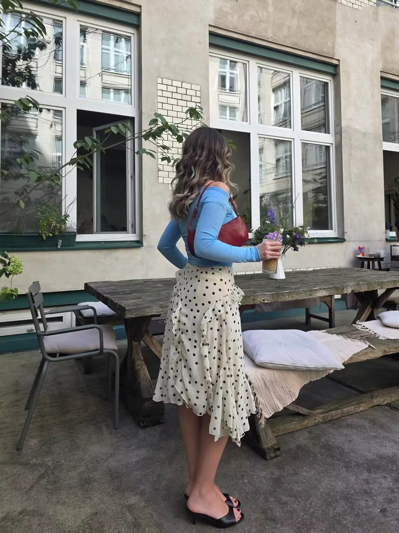 Jupes midi pour femmes, jupe en satin taille haute, jupe à pois, vêtements d'été 2026 pour femmes, jupe à volants, mode coréenne