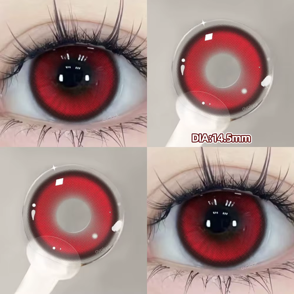 2pcs/paire Cyber Series Big Pupils Halloween Lentilles de Contact Colorées pour le Maquillage Yeux Lentille Marron