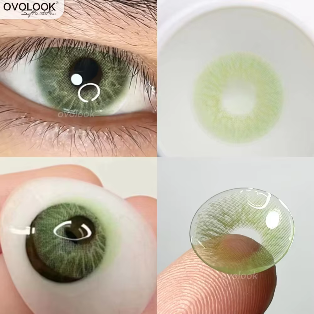 1 paire myopie lentilles vertes mode