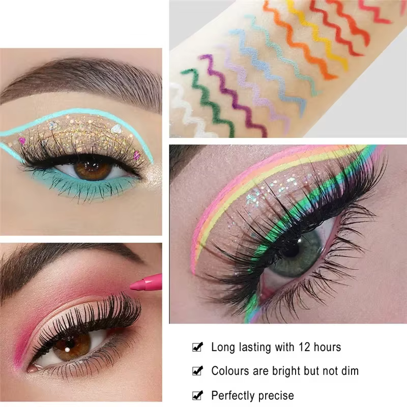 Nouveau Eyeliner mat nacré imperméable de 20 couleurs pas facile à tacher stylo