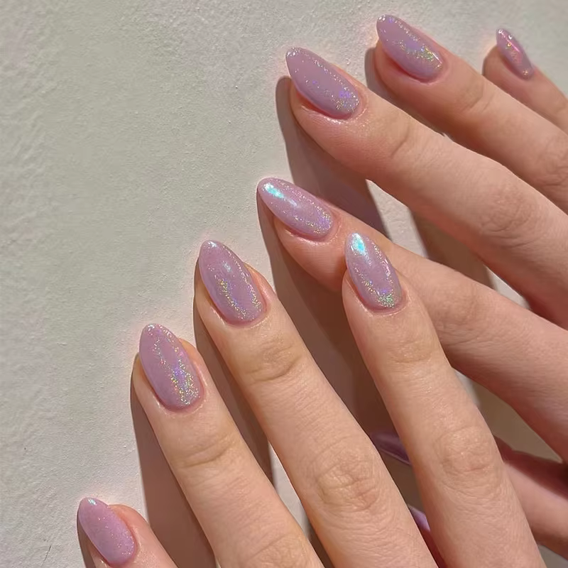 24 faux ongles rouges bordeaux simples, design mi-long, en amande, à presser, prêts à poser, à tête ronde, ovales, à couverture complète