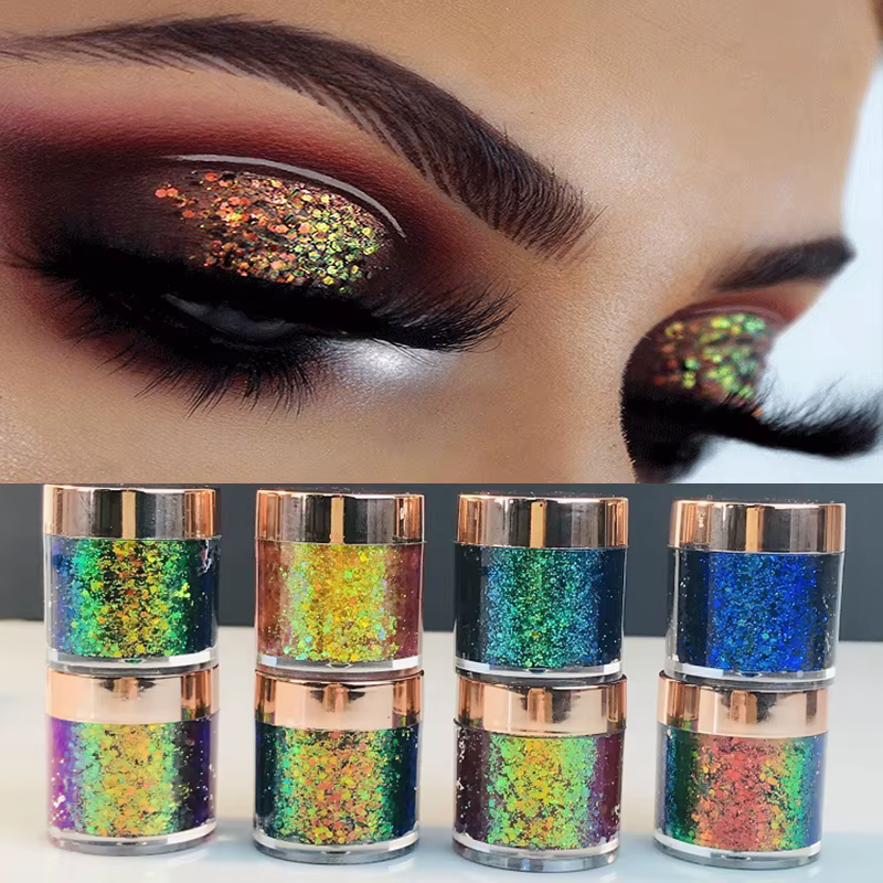 Chaméléon fard à paupières poudre métallique paillettes brillant haute brillance Pigment