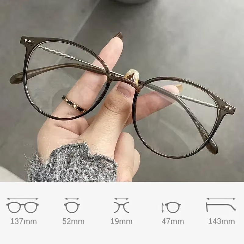 Lunettes de myopie ultralégères Anti-lumière bleue, monture ronde Vintage, unisexe, pour femmes, pour myopie