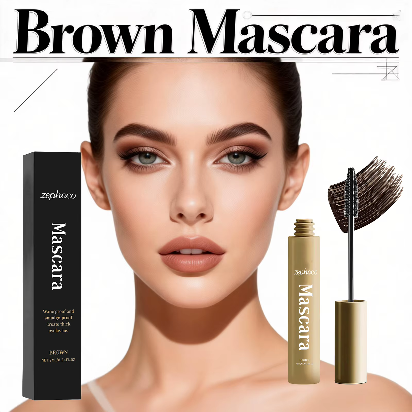 Mascara brun pour boucles naturelles