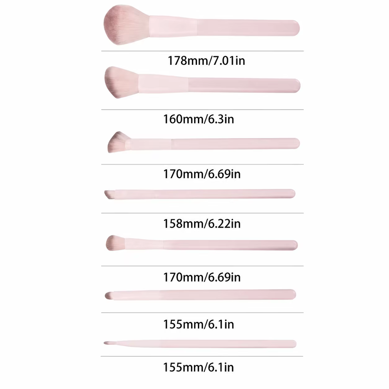 Ensemble de 10 pinceaux de maquillage pour débutants – Poudre