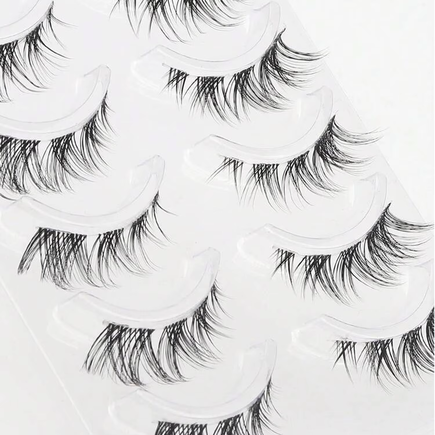 5 paires : faux cils naturels