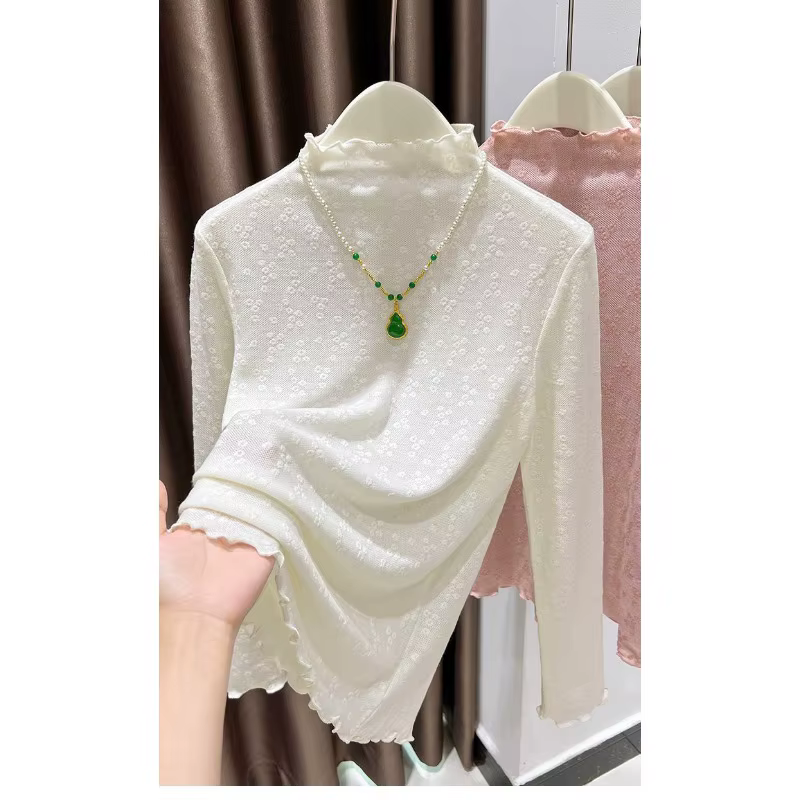 Chemise à bascule pour femmes, demi-col roulé, Design d'automne, haut doux avec oreilles